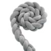 Tour de lit tressé - 3 brins - Gris