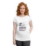 T-shirt - Bébé arrive noir sur blanc - mod
