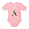 Body Bébé prénom personnalisé manches courtes - rose clair