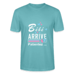 T-shirt Unisexe - Bébé arrive - turquoise pastel