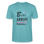 T-shirt Unisexe - Bébé arrive style 2 - turquoise pastel