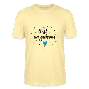 T-shirt Unisexe - c'est un garçon crémé