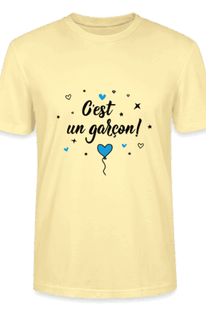 T-shirt Unisexe - c'est un garçon crémé