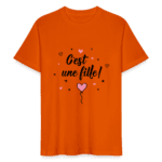 T-shirt Unisexe - c'est une fille - orange profond