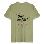 T-shirt Unisexe - c'est une fille - vert brouillard