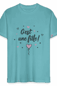 T-shirt Unisexe - c'est une fille turquoise