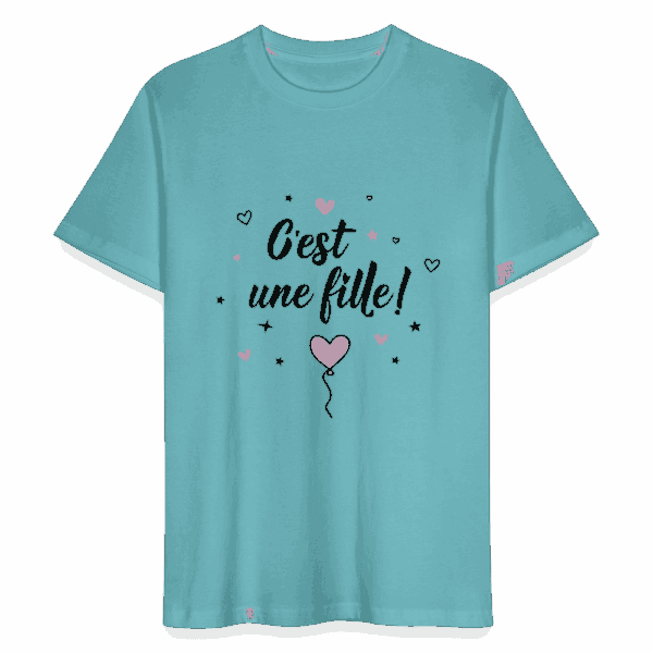 T-shirt Unisexe - c'est une fille turquoise