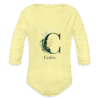 Body Bébé prénom personnalisé - jaune délavé