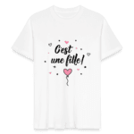 T-shirt Unisexe - c'est une fille - blanc