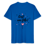 T-shirt Unisexe - c'est une fille - bleu paon