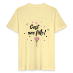 T-shirt Unisexe - c'est une fille - crème