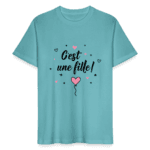 T-shirt Unisexe - c'est une fille - turquoise pastel