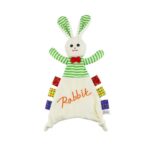 Doudou Multicouleur ( panda, cochon ou lapin ) - Lapin