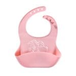 Bavoirs pour bébé en silicone - Rose