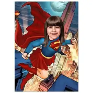 Poster Super-Héros Personnalisé - SuperGirl