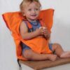 Harnais bébé pour chaise - Pliable et Lavable - Orange