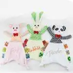 Doudou bébé multicouleur – Panda, Cochon ou Lapin doux & rassurant