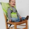 Harnais bébé pour chaise - Pliable et Lavable - Vert