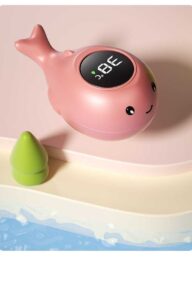 Thermomètre de Bain Baleine pour Bébé rose