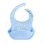 Bavoirs pour bébé en silicone - Bleu