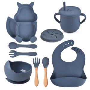 Ensemble repas complet Ecureuil - gris bleu