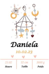 Affiche de naissance Mobile