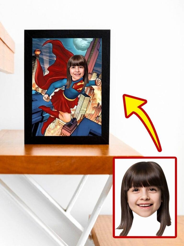 Poster Super-Héros Personnalisé - SuperGirl
