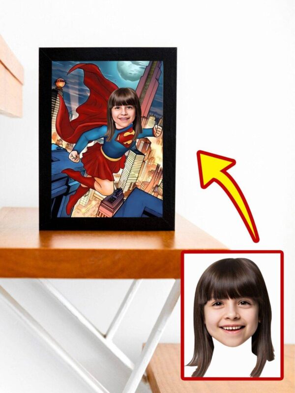 Poster Super-Héros Personnalisé - SuperGirl