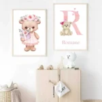 Personalised Teddy Bear Baby Print — 5 Styles, 4 Sizes