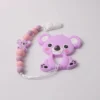 Attache tétine koala - Violet