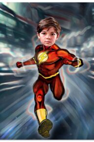 Poster Super-Héros Personnalisé - Flash