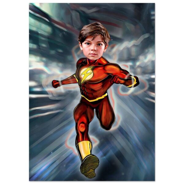 Poster Super-Héros Personnalisé - Flash
