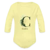Body Bébé prénom personnalisé - jaune délavé