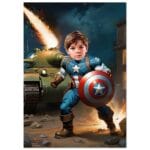 Poster Super-Héros Personnalisé - Cap. America - style 1