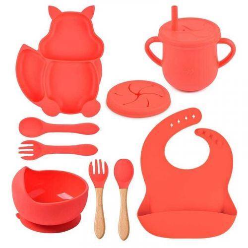 Ensemble repas complet rouge