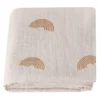 Mousseline de Bambou Ultra Douce et Naturelle - Arc-en-ciel Marron