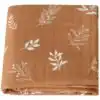 Mousseline de Bambou Ultra Douce et Naturelle - Feuilles Orange Au Bas