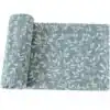 Mousseline de Bambou Ultra Douce et Naturelle - Petite Feuille Blanche