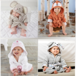 Peignoir de Bain Bébé Poncho – Coton Super Doux, Sortie de Bain Enfant