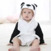 Peignoir de Bain Bébé Poncho – Coton Super Doux, Sortie de Bain Enfant - Panda
