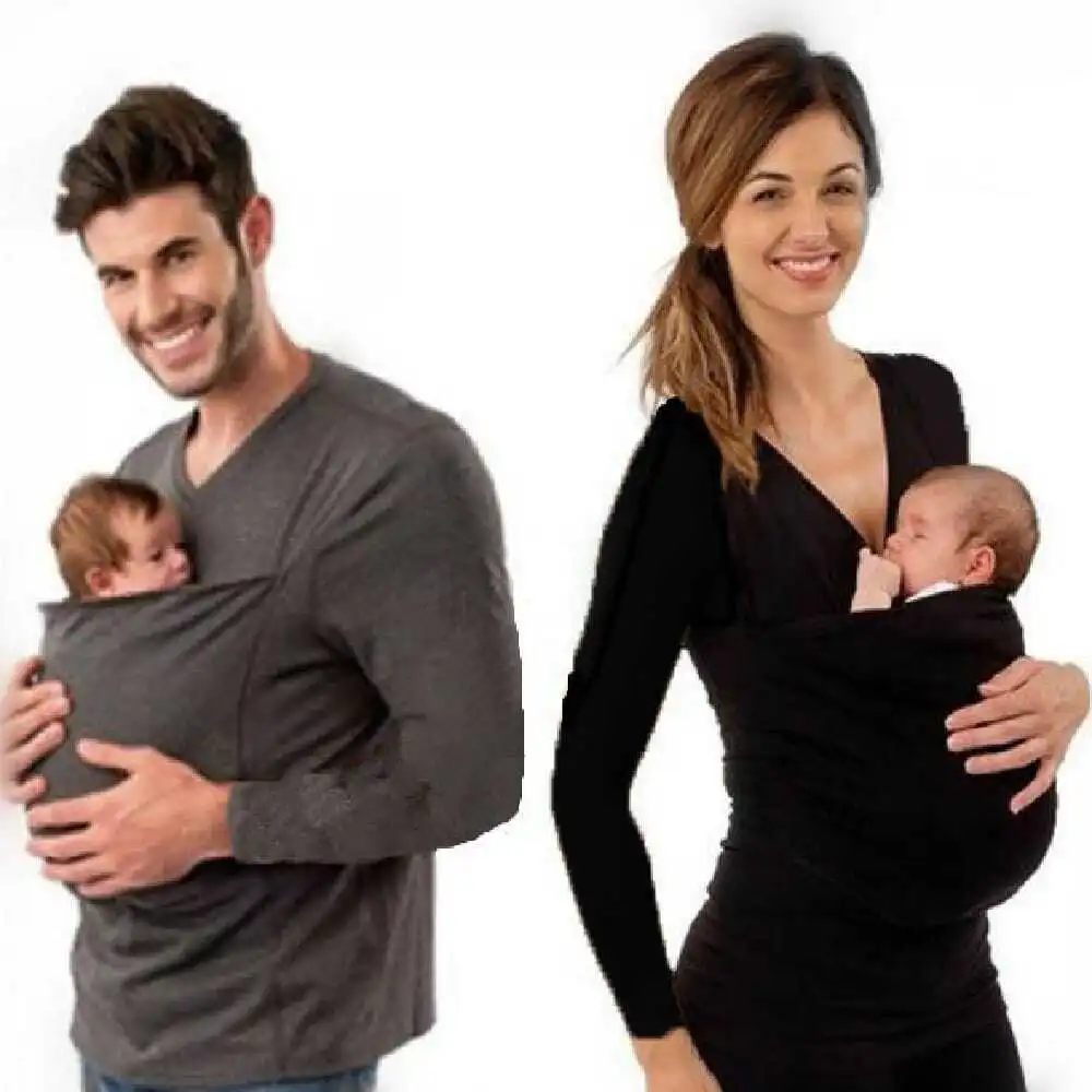 Porte-Bébé T-Shirt Kangourou Homme ou Femme