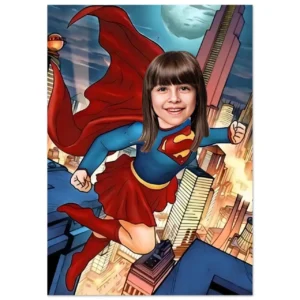 Personalised Superhero Poster - SuperGirl