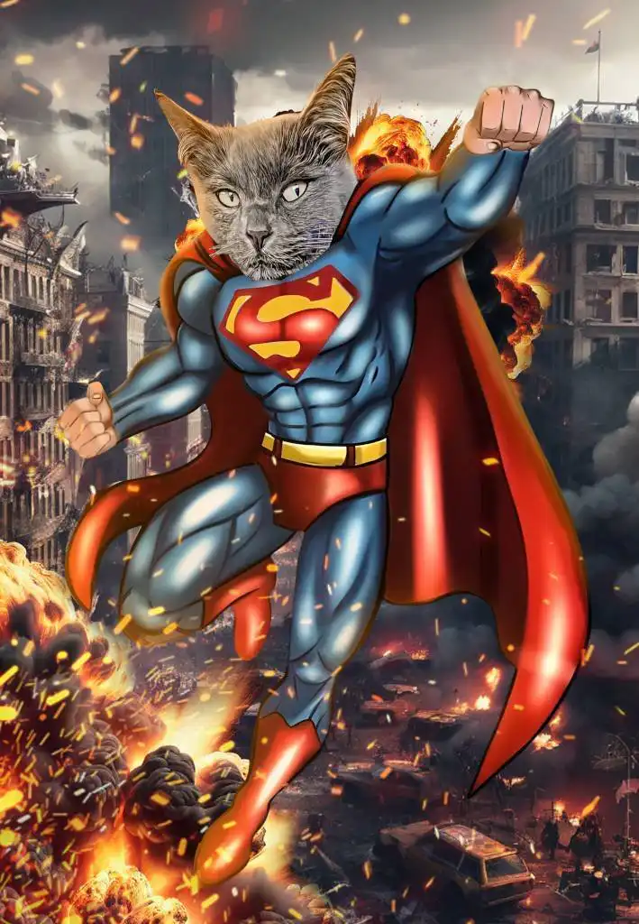 Super cat poster Personalised poster of your cat or pet