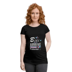Black t-shirt - Baby arriving - mod
