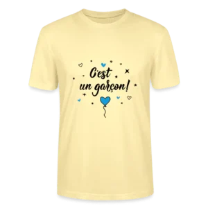 T-shirt Unisexe - c'est un garçon crémé