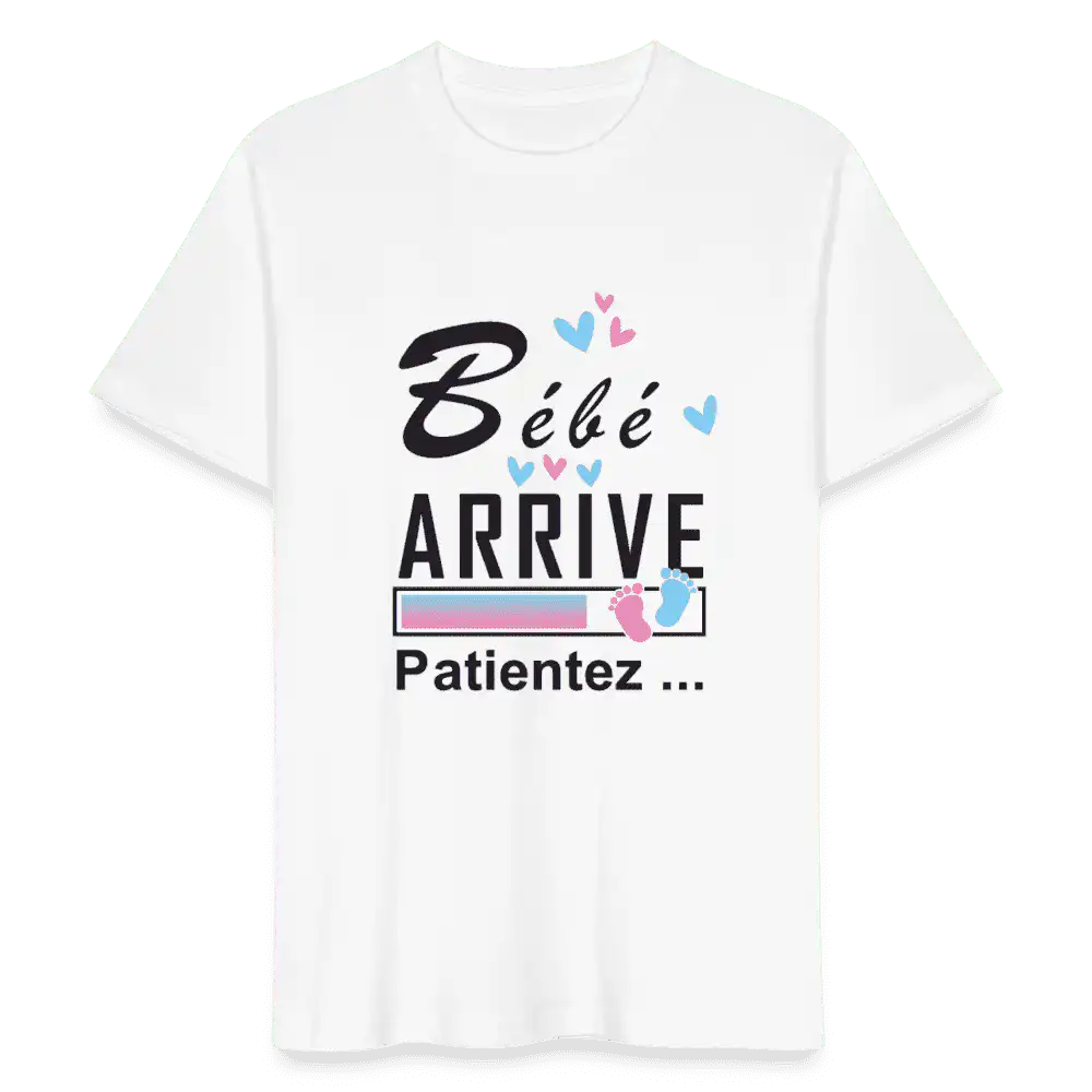 Unisex T-shirt - Baby is coming black on white