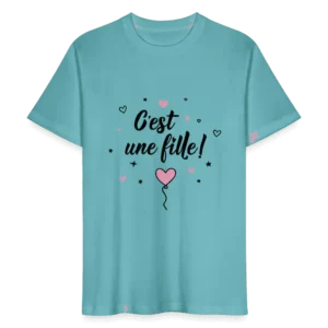 Unisex T-shirt - it's a girl turquoise