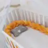 Tour de Lit Tressé 3 Brins — Doux, Sécurisé et Élégant pour Lit Bébé - Orange