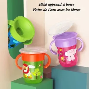 360° leak-proof baby training cup with ergonomic handles