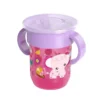 Verre d'apprentissage 360° bébé – Tasse antifuite ergonomique pour boire seul - Rose 260ml